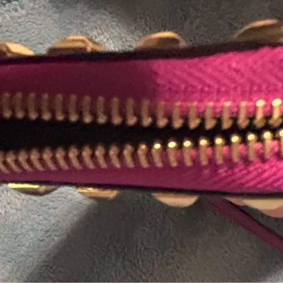 Gorgeous Michael Kors Purple Wristlet with gold studs accents - Picture 8 of 10